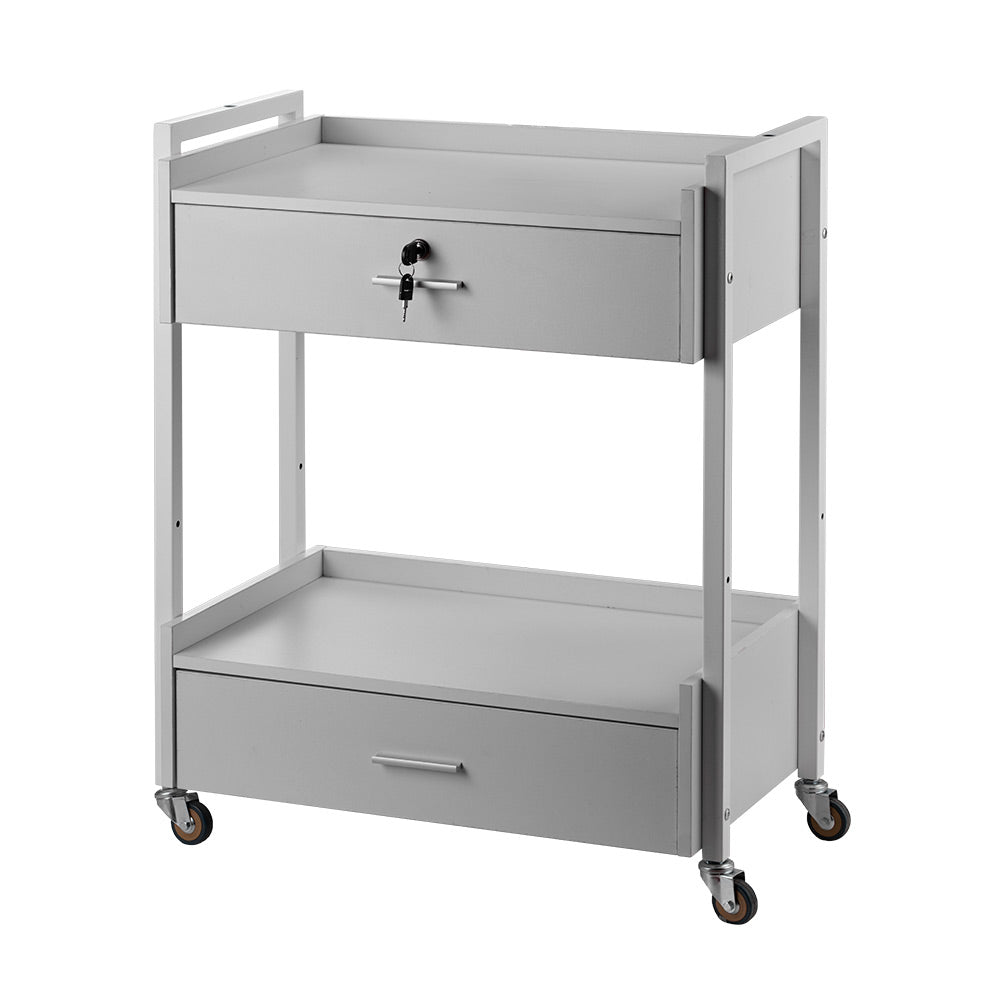 Karma Bakewell Beauty Trolley 2 Draw 08030410 - White Salon Trolleys Karma