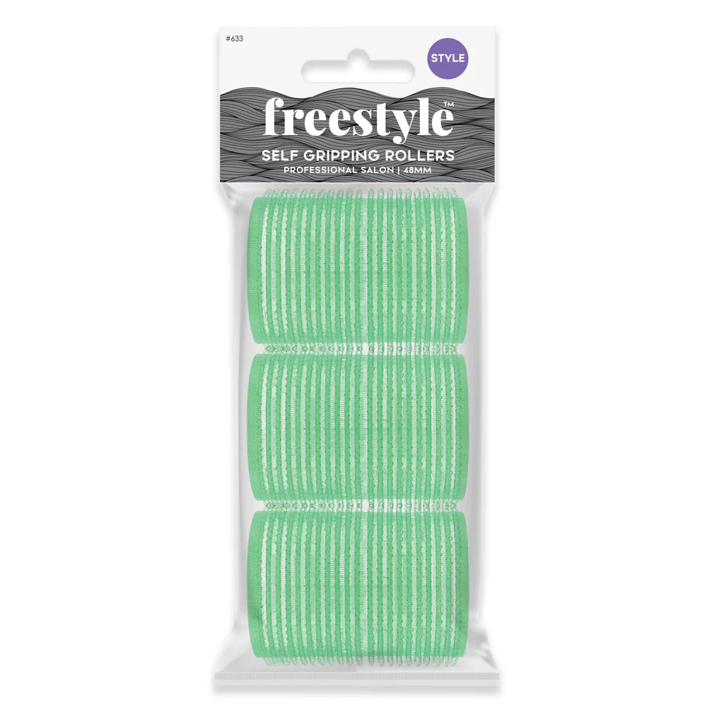 Freestyle Velcro Pack 48mm Green 3pc Rollers Freestyle