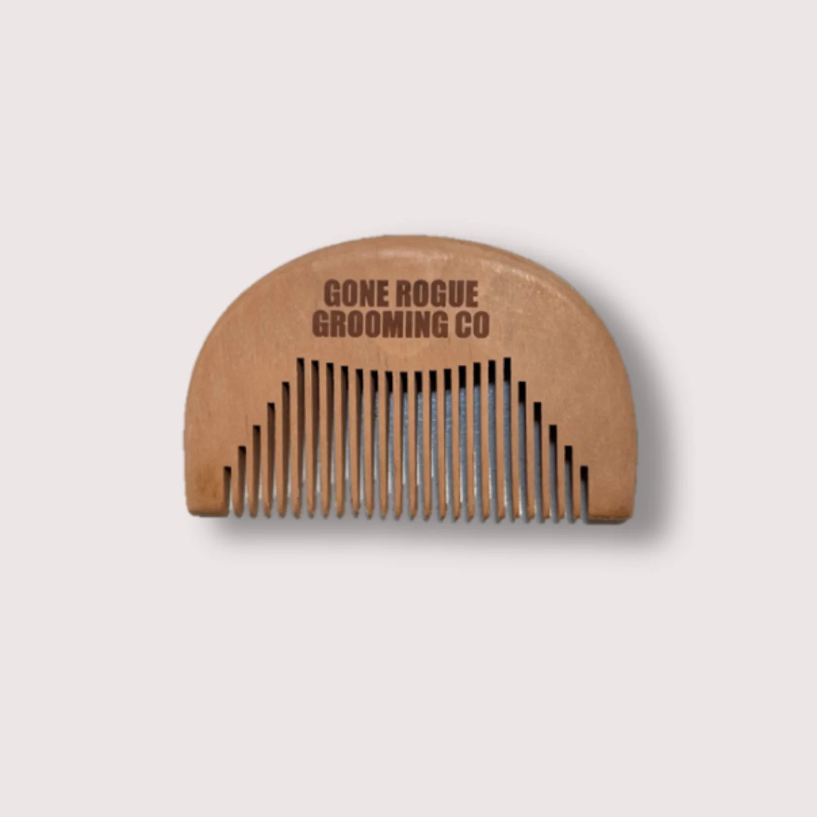Gone Rogue Grooming Co. Wooden Palm Beard Comb Comb Gone Rogue Grooming Co.