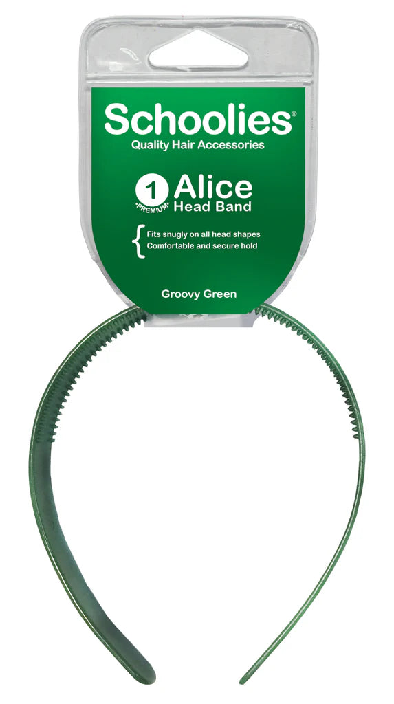 Schoolies SC505 Alice Head Band Groovy Green Hair Clips- Ties - Accessories Schoolies