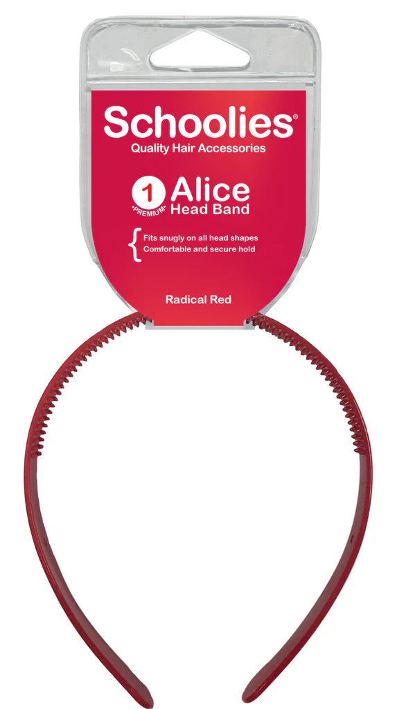 Schoolies SC510 Alice Head Band Radical Red Hair Clips- Ties - Accessories Schoolies