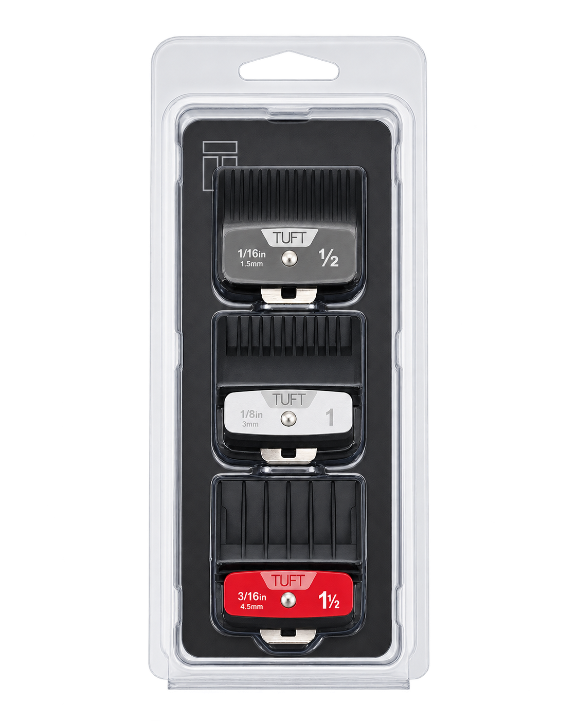 TUFT Non-Magnetic Premium Clipper Comb Attachments - 3 Pack