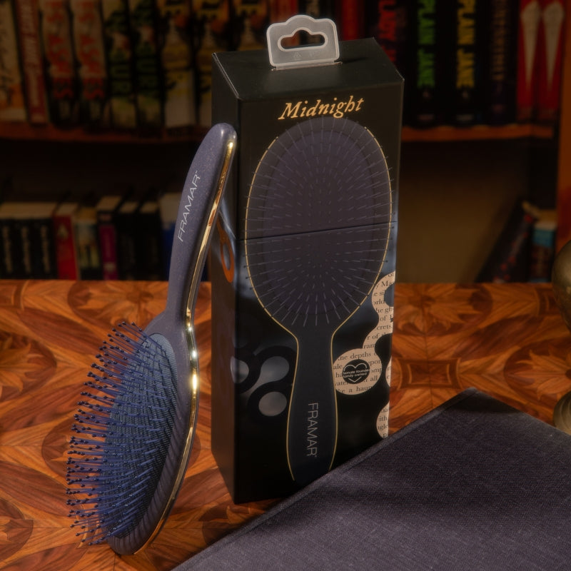 Framar Dark Academia Detangle Brush Midnight Hair Brush Framar