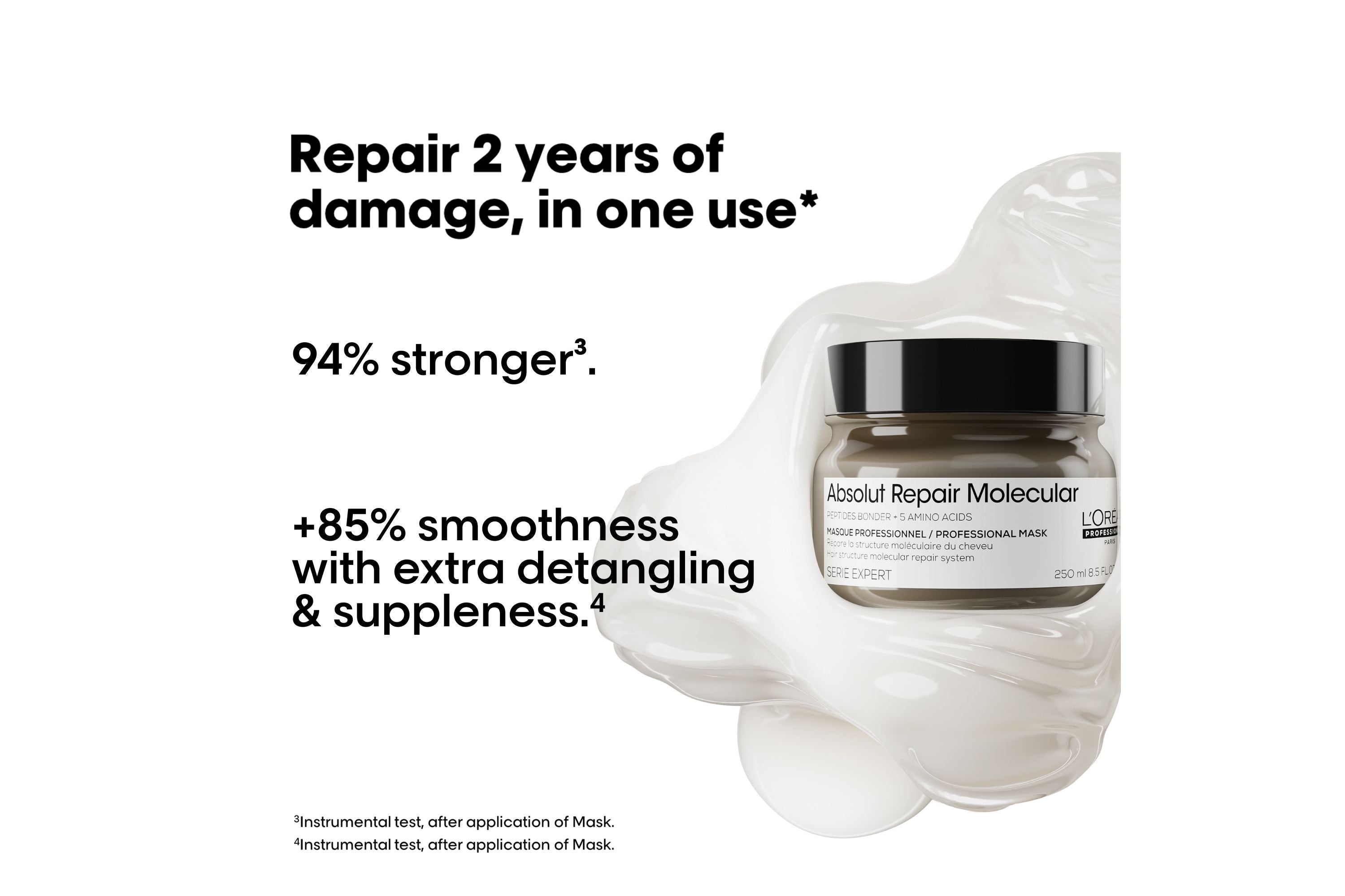 L'oreal Absolut Repair Molecular Concentrated Mask 250ml Hair Treatment Loreal
