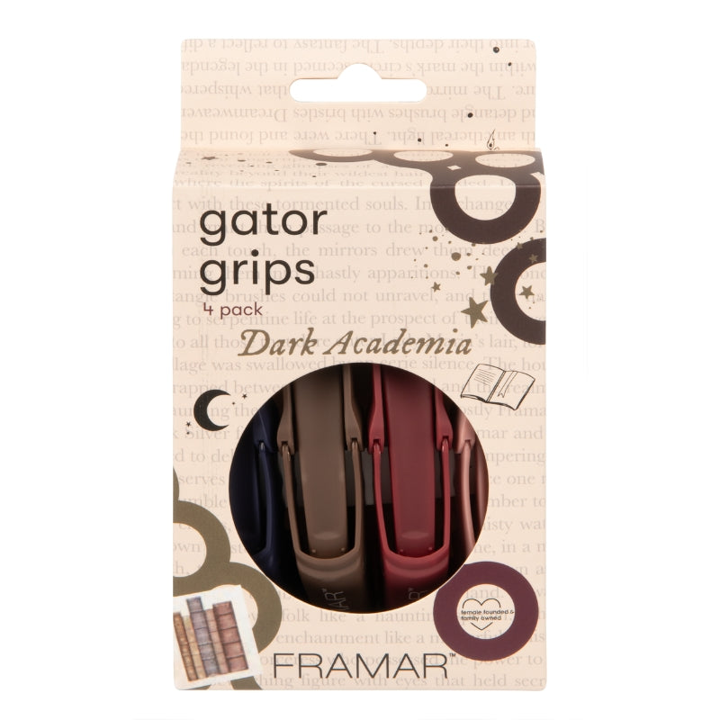 Framar Dark Academia Gator Grips Hair Clips- Ties - Accessories Framar