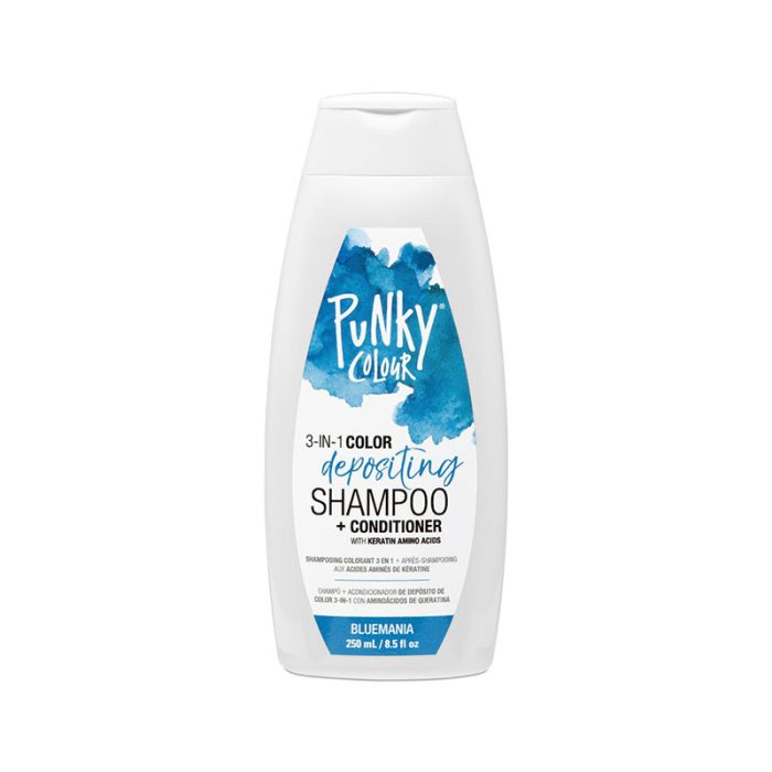Punky 3 in 1 Colour Shampoo and Conditioner Bluemania 250ml Colouring Shampoo/Conditioner Punky