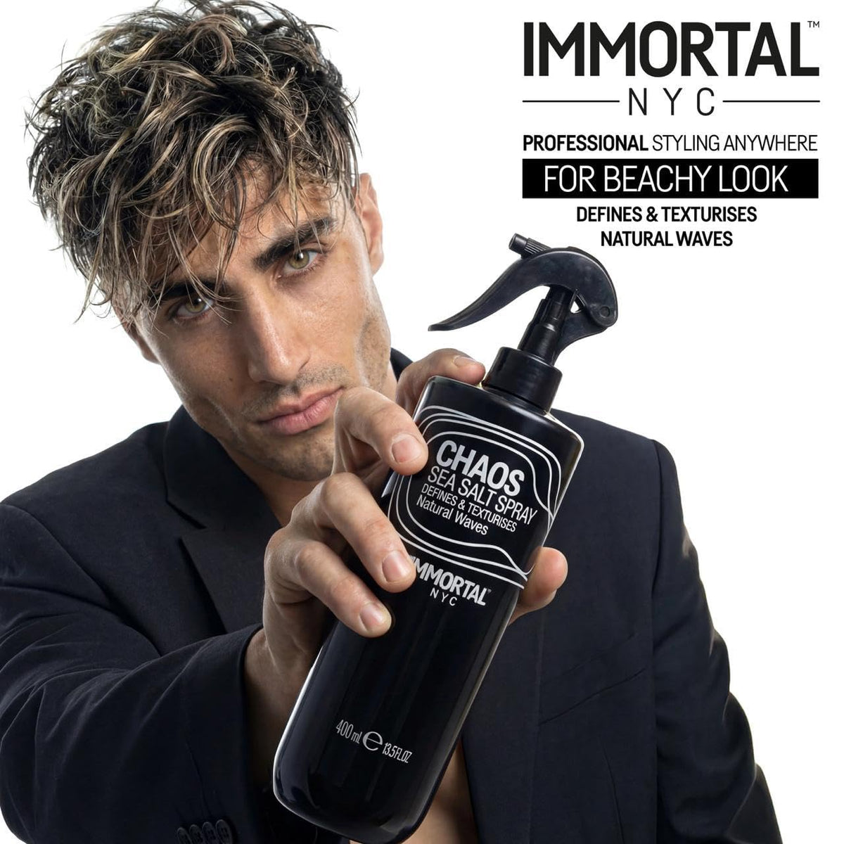 Immortal NYC Chaos Sea Salt Spray 400ml Hair Styling Product Immortal