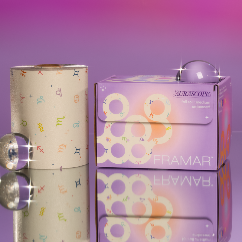 Framar Aurascope - Embossed Foil Roll 12.7cm x 97.5m. Foil Framar