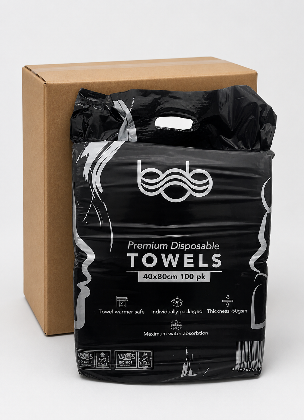 Carton of BOB Premium Professional Disposable Hair Salon and Barber Towel 40x80cm 6 Bags Towels Bob