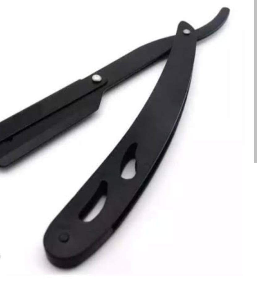 BOB Butterfly Metal Handle Cut Throat Shaving Razor - Black Razors Bob