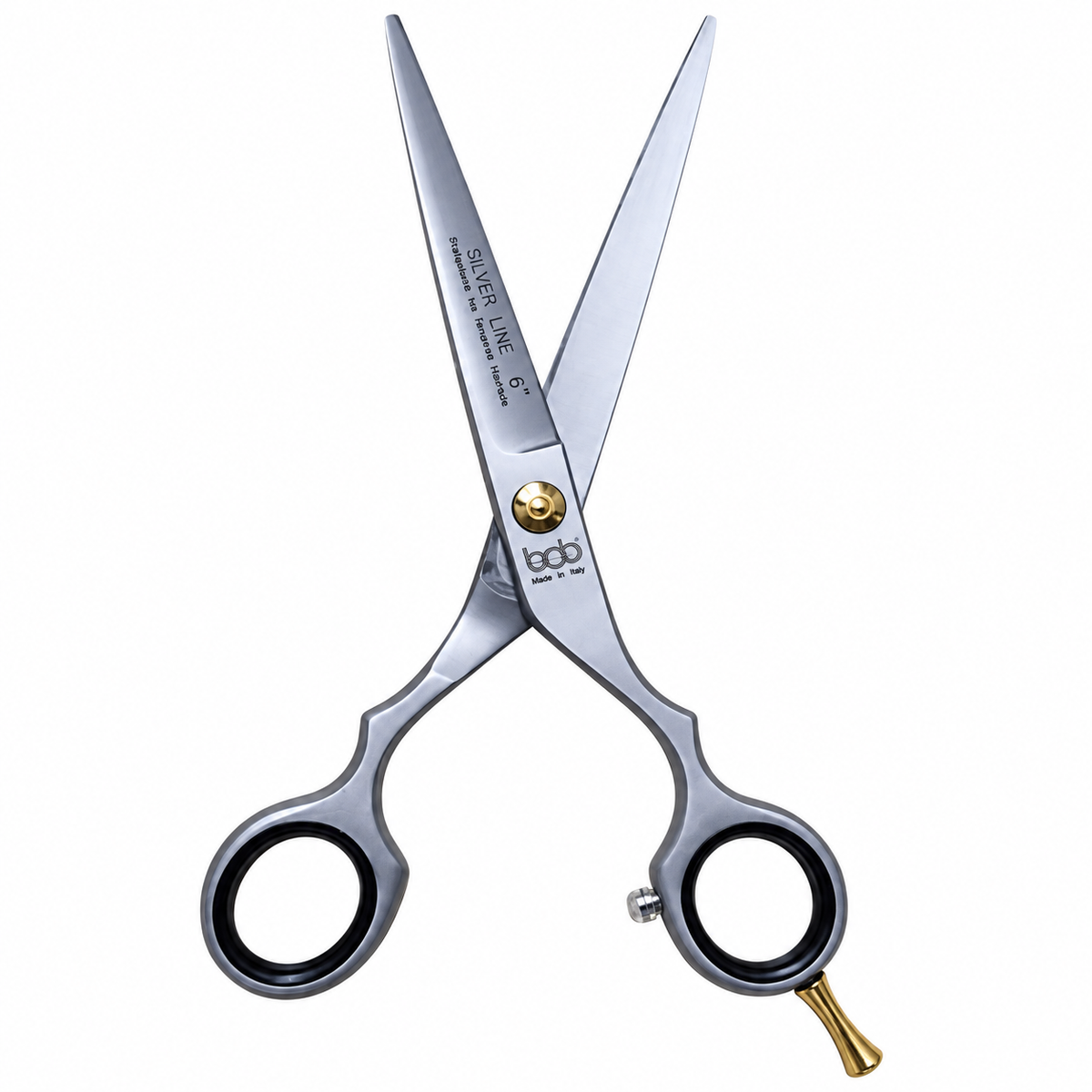 BOB Silver Line Edition 6 Inch Japanese Steel Thinning Scissor 440C - Made In Italy Scissors Bob