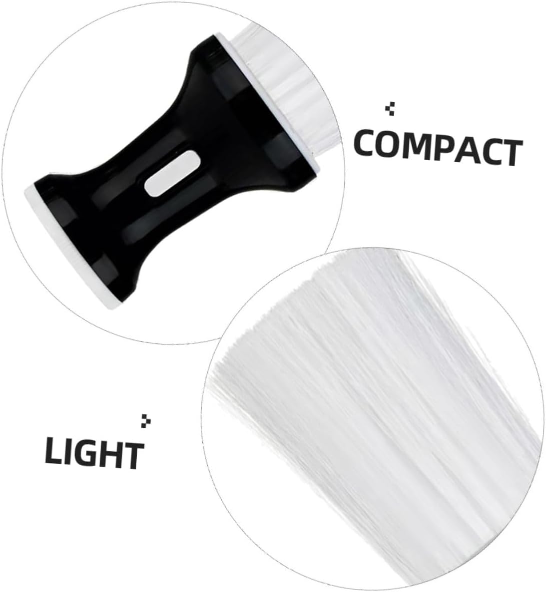 BOB Neck Duster Brush Black with Talcum Powder Dispenser Neck Brushes Bob