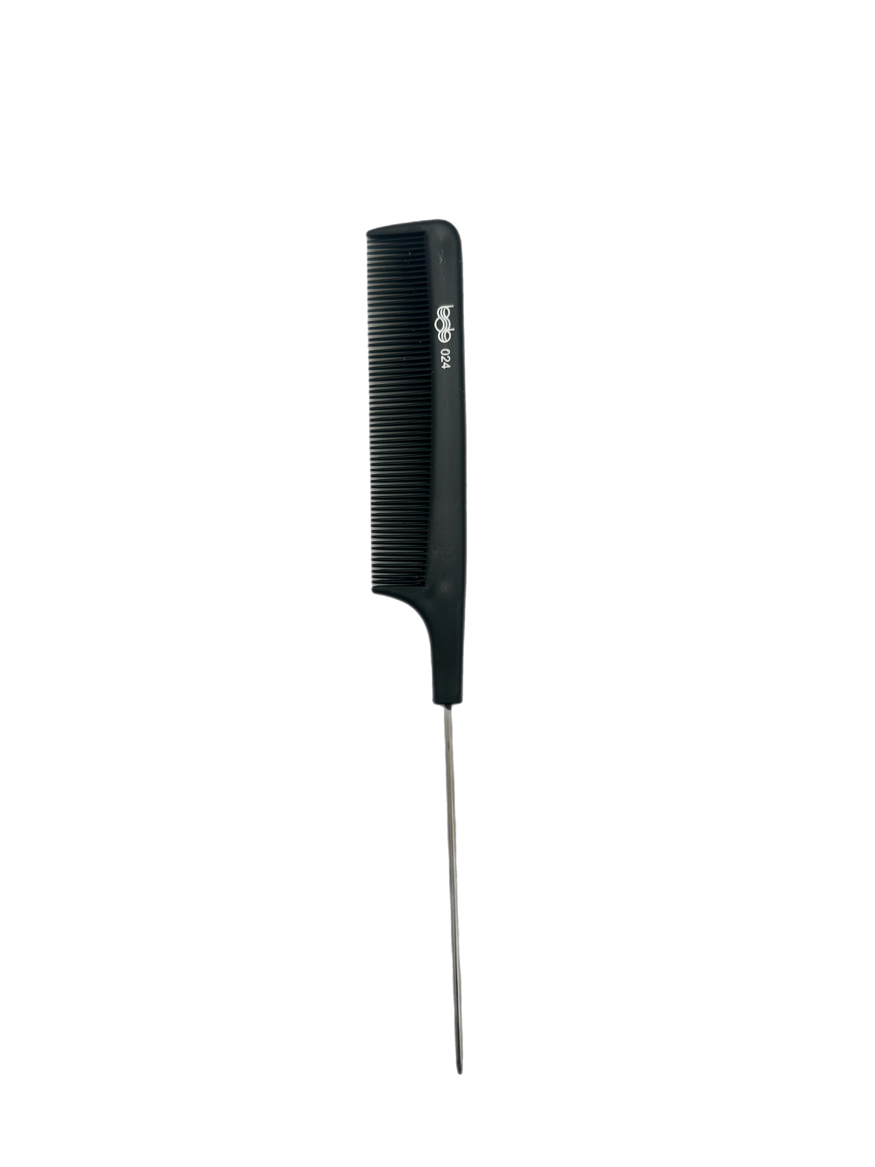 BOB Professional Antistatic Carbon Hair Tail Comb 024 - Black Comb Bob