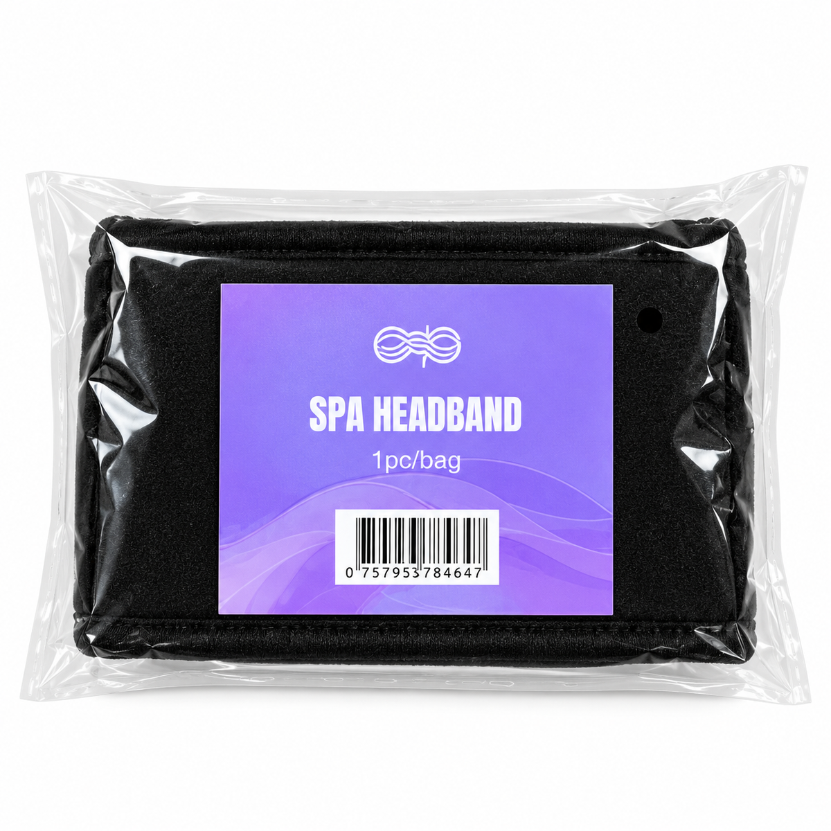 BOB Spa Towelling Headband Black – Professional Reusable Facial & Salon Headband