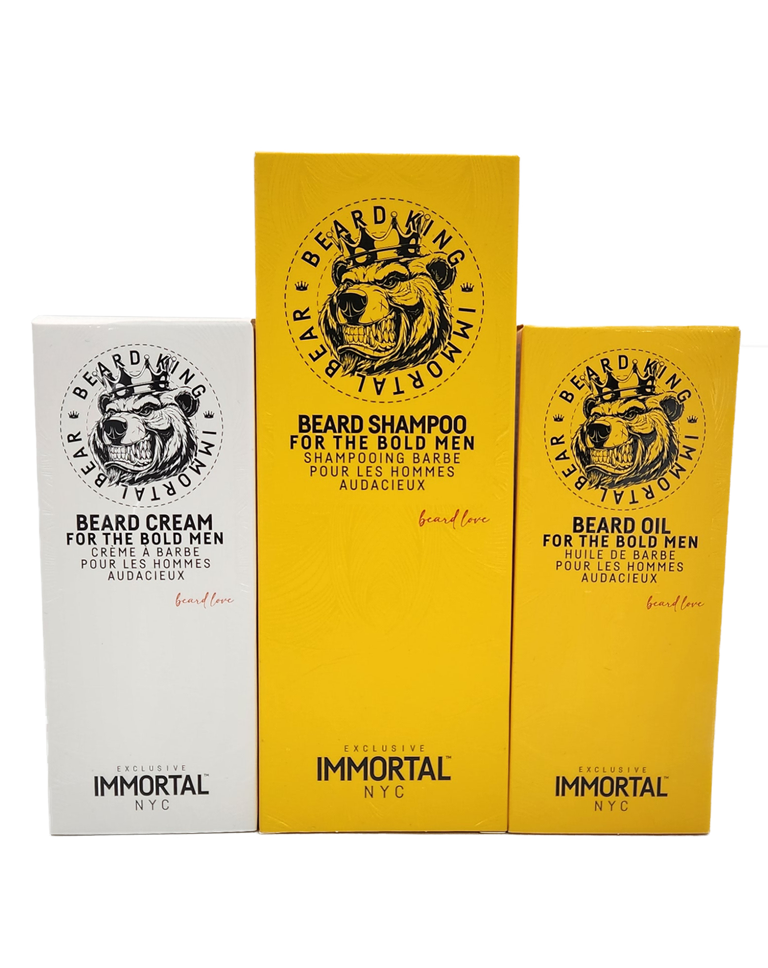 Immortal Beard King 3 Piece Gift Set Beard - Moustache Care Immortal