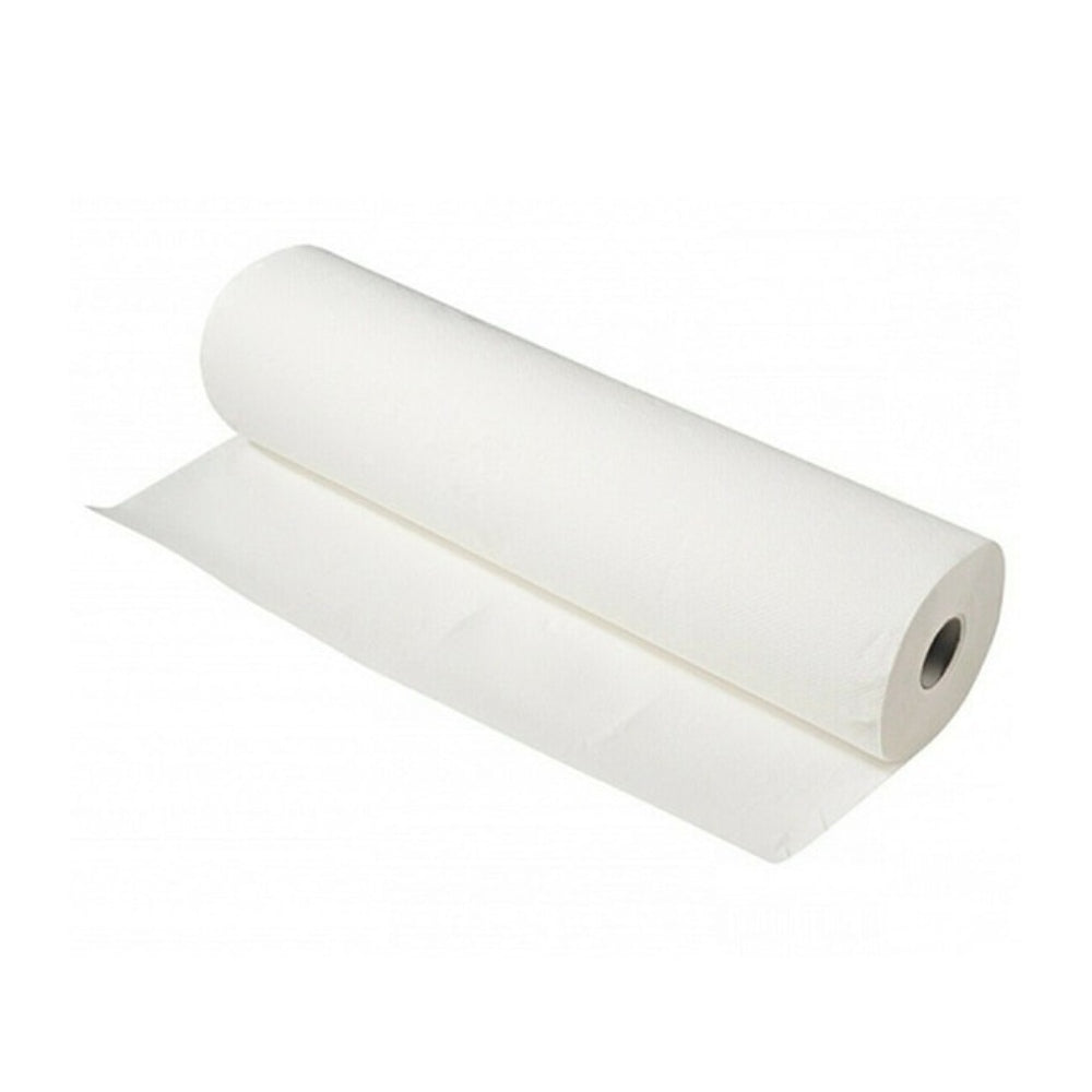 Bob 100m Bed Roll Non-Woven Perforated without Crosscut White 80cm x 200cm - 50 Sheets in Total Salon - Spa Disposables Bob