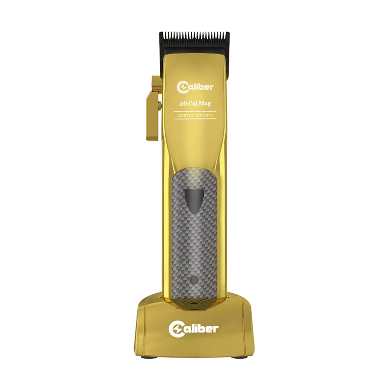 Caliber .50 Cal Mag Cordless Clipper Limited Edition Gold with Charging Dock