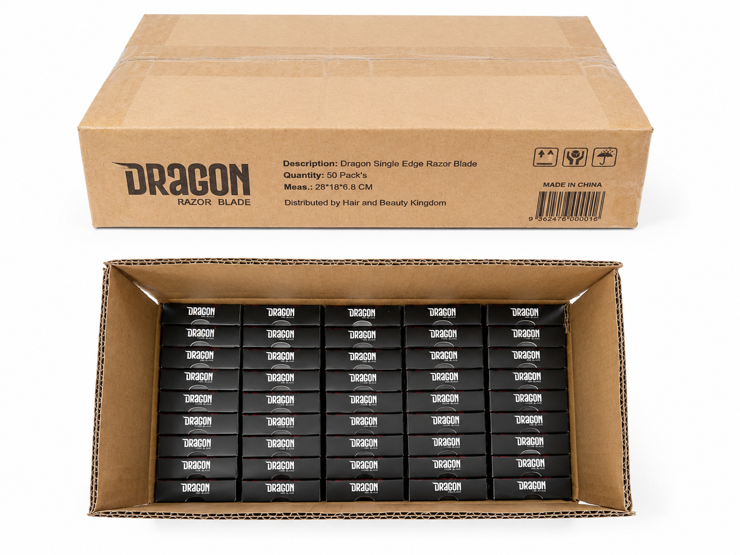 Carton of 200x Dragon Single Edge Professional Razor Blade Refill - 100 Swedish Stainless Steel Blades Razor Blades Dragon Razor