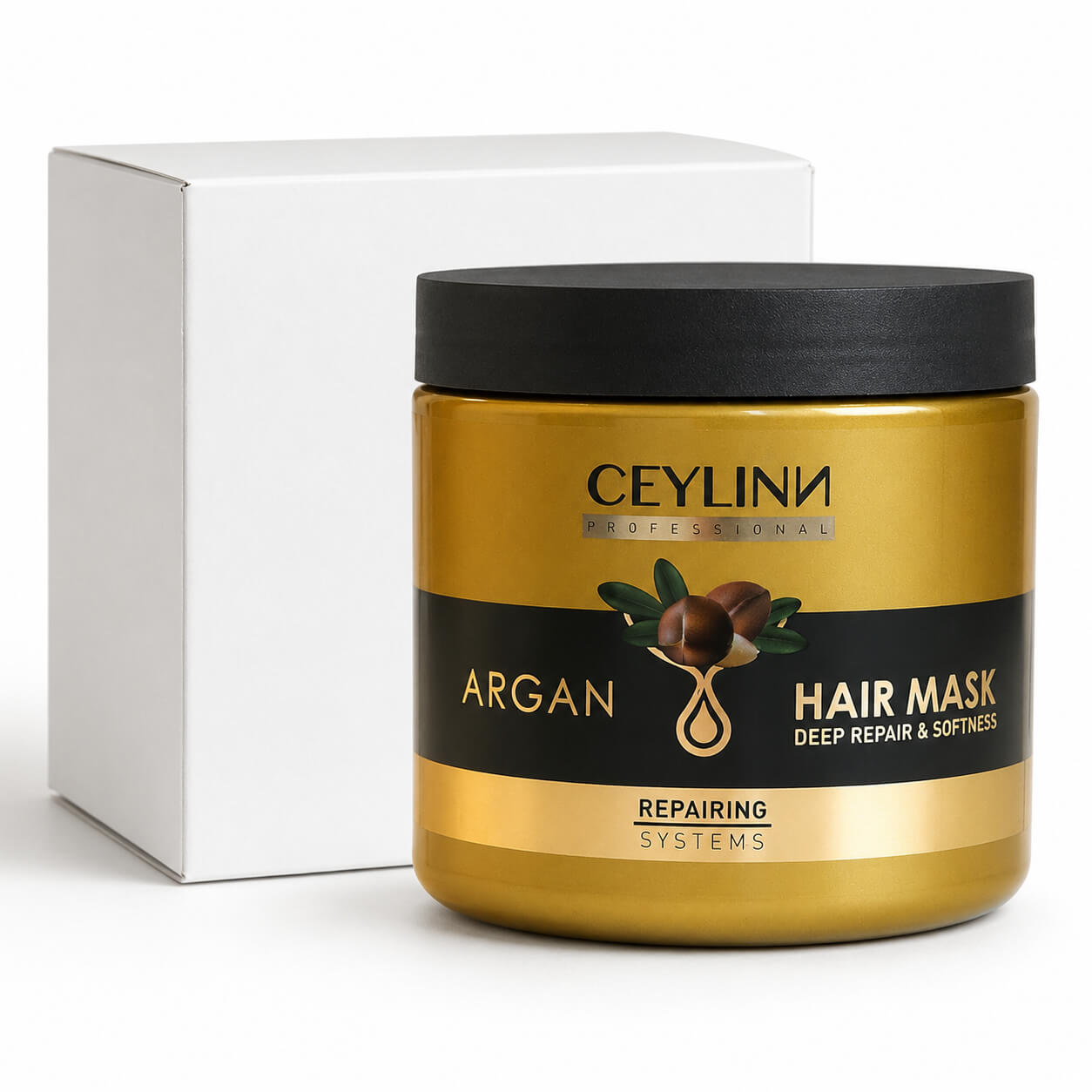 Carton of 12x Ceylinn Argan Deep Repair Hair Mask 500ml Hair Treatment Ceylinn