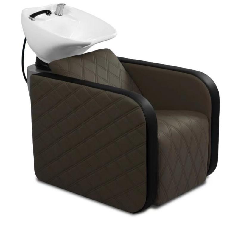 Karma Complete Shampoo Unit Clunes Electric Brown with Pattern & White Deep Basin 0315012204EP Shampoo Units Karma