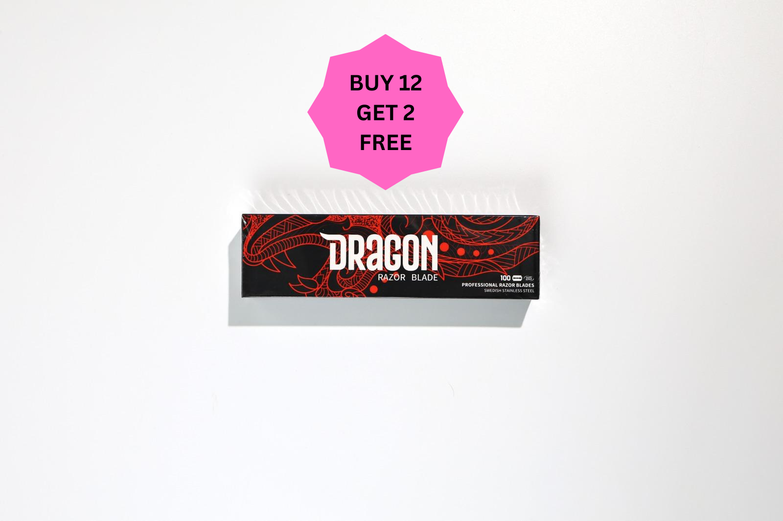 12+2 Free Deal Dragon Double Edge Razor Tower - 100 Blades (20 Packs of 5) Razor Blades Dragon Razor