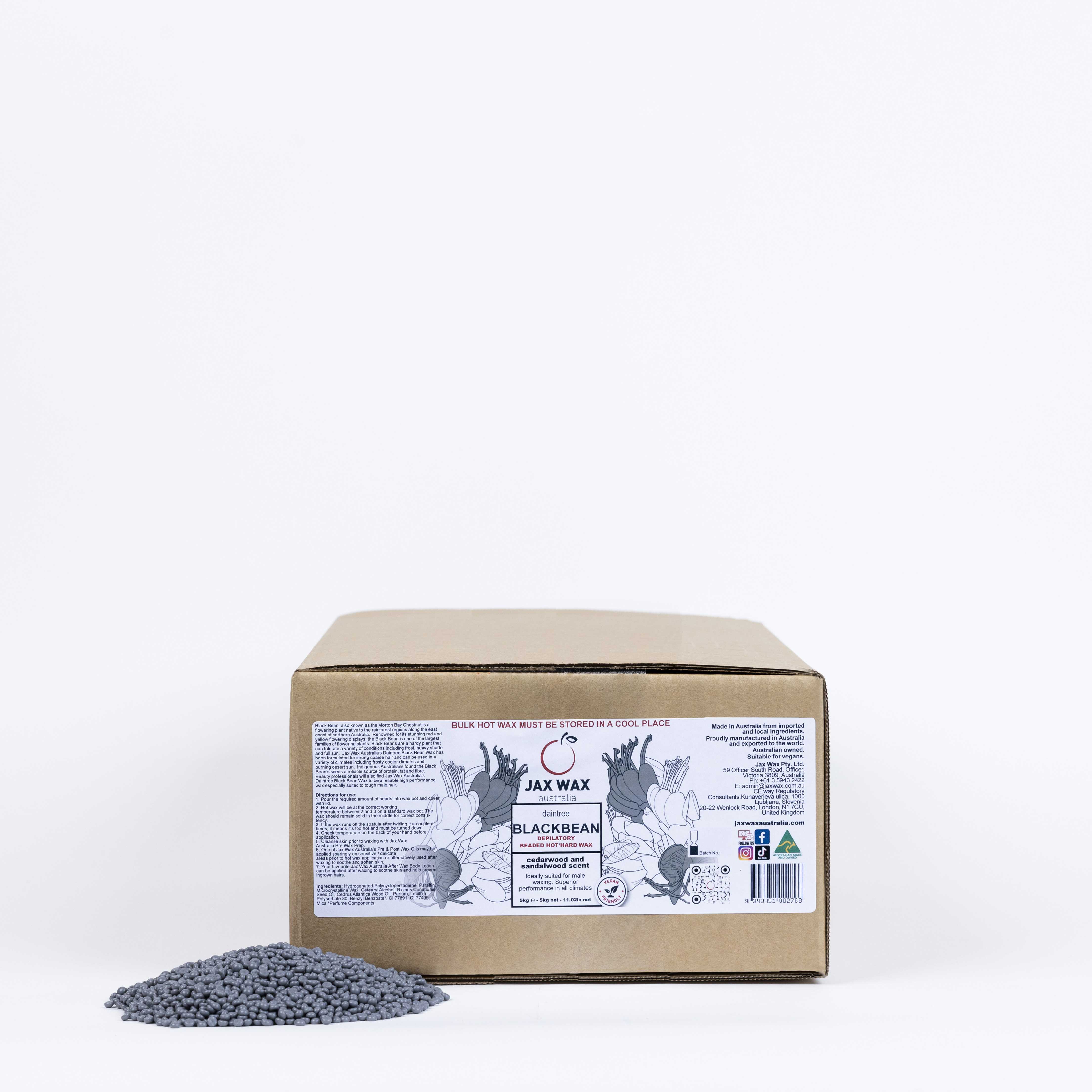 Jax Wax Daintree Blackbean Hot Wax Beads 5kg - Bulk Size Waxing Jax Wax