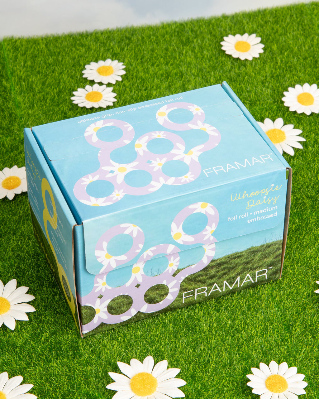 Framar Embossed Foil Roll 12.7cm x 97.5m Whoopsie Daisy 100m Foil Framar