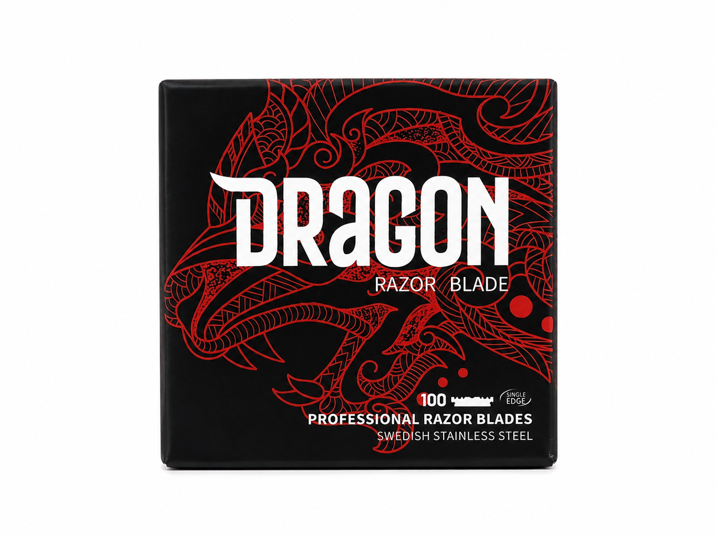 Carton of 200x Dragon Single Edge Professional Razor Blade Refill - 100 Swedish Stainless Steel Blades Razor Blades Dragon Razor