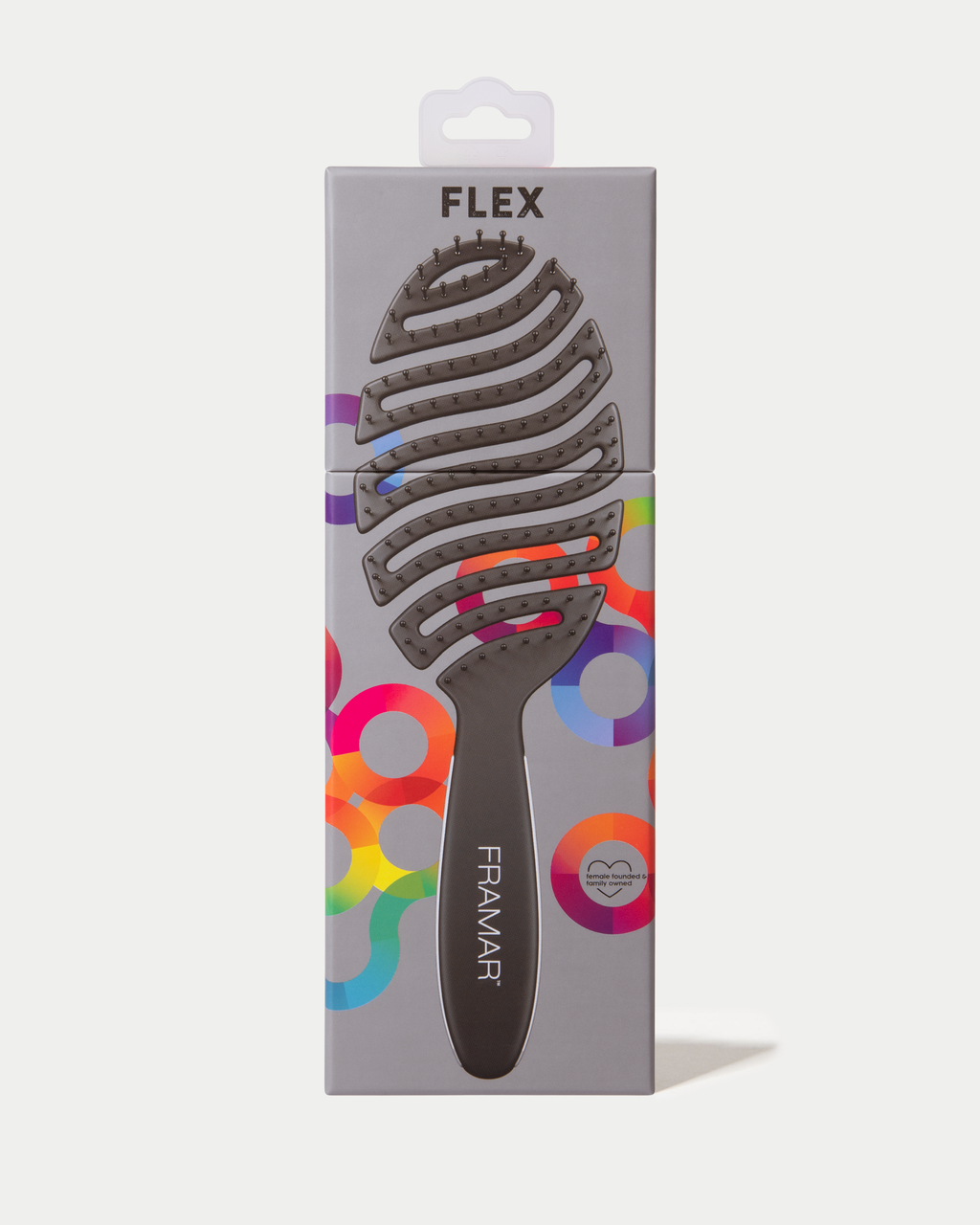 Framar Flex Oval Brush Black Hair Brush Framar
