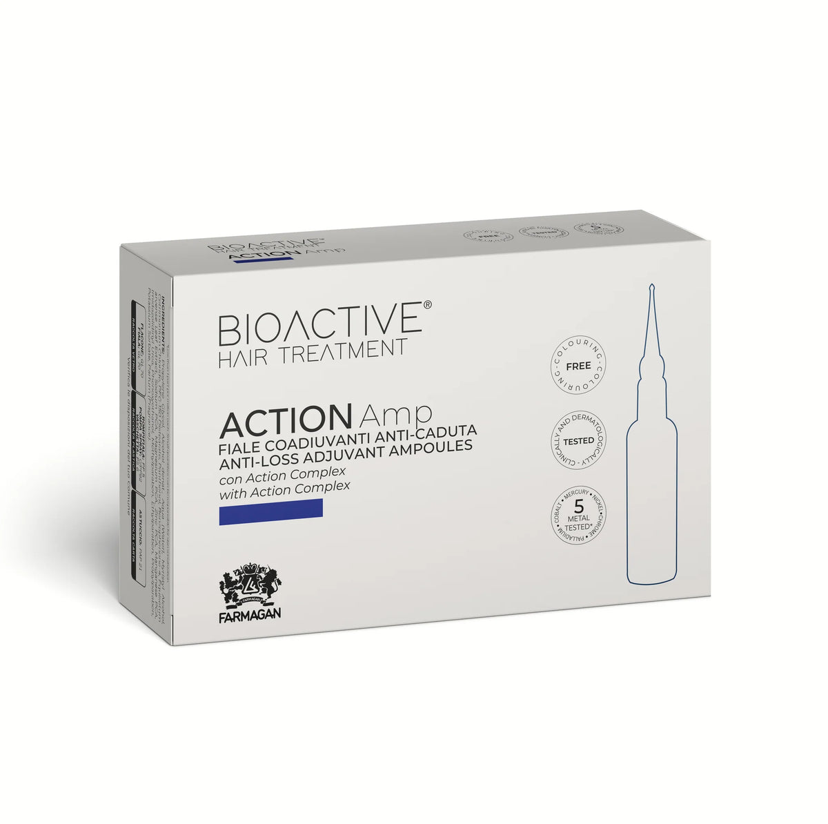 Farmagan Bioactive Hair Treatment Action Amp Adjuvant Anti-Loss Ampoules 10X75ml