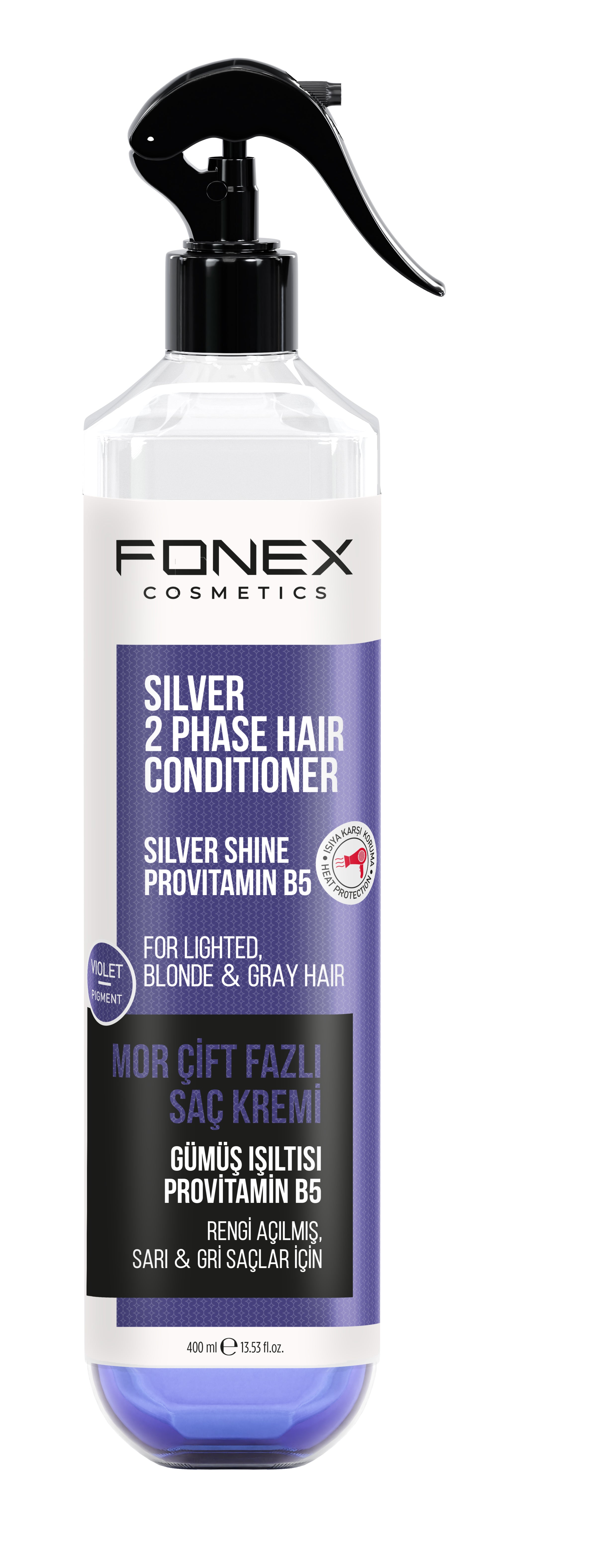 Fonex Silver Bi Phase Leave In Hair Treatment Spray .400ml Hair Treatment Fonex