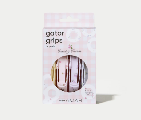 Framar Country Charm Gator Hair Grips - 4pk Hair Clips- Ties - Accessories Framar