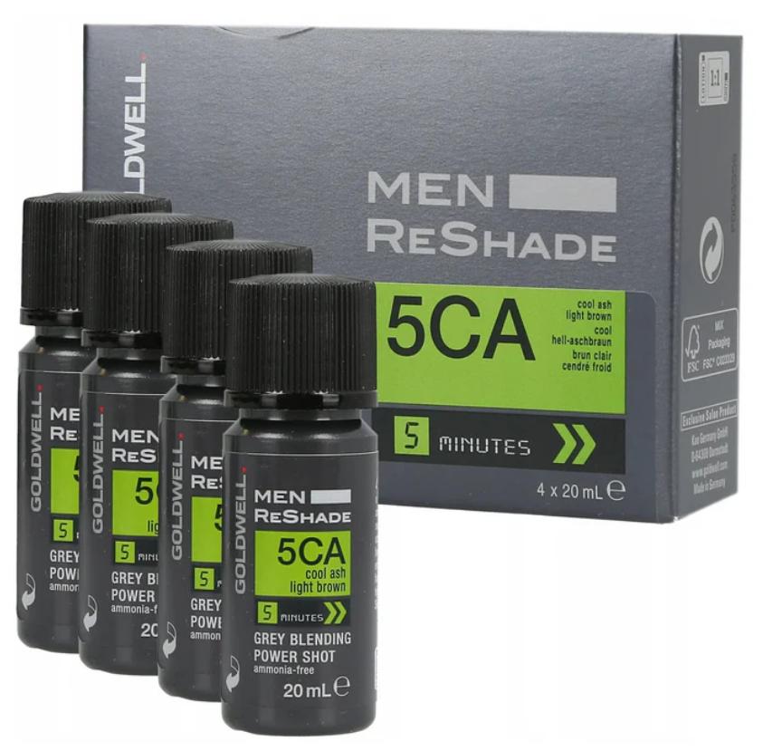 Goldwell ReShade For Men 5CA Cool Ash Light Brown Hair Colour – 4 x 20ml