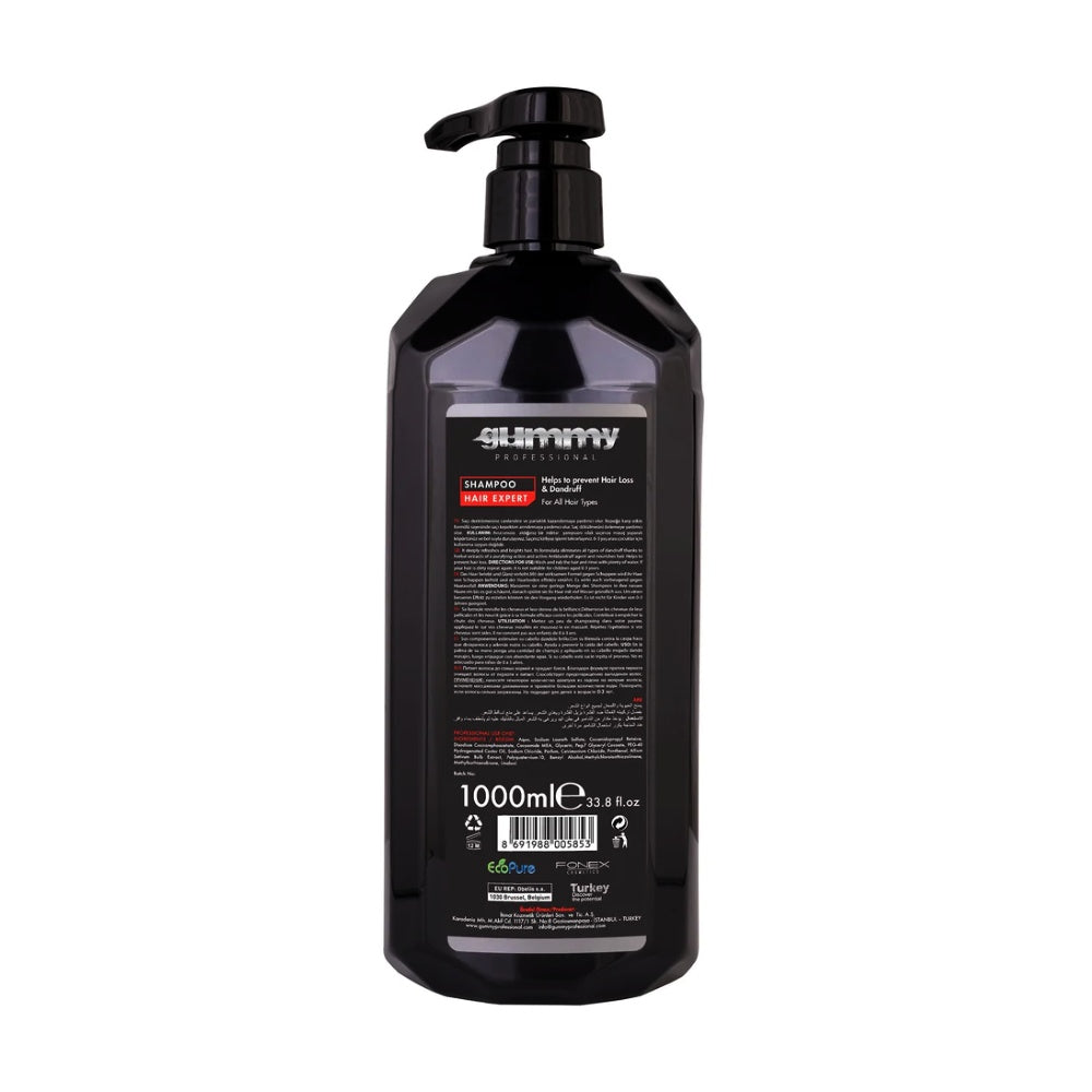 Gummy Professional Mens Hair And Beard Shampoo - Anti Dandruff & Anti Hair Loss 1L Shampoo/Conditioner Gummy