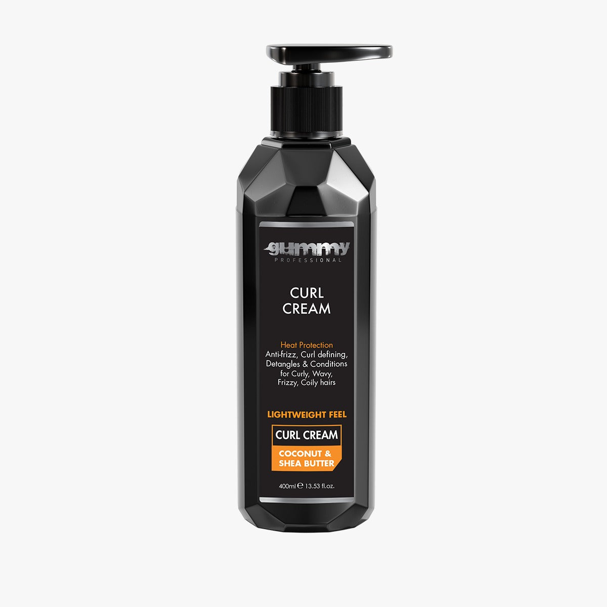 Gummy Professional Hair Curl Cream with Pump 400ml – Curl Defining Cream Hair Styling Product Gummy