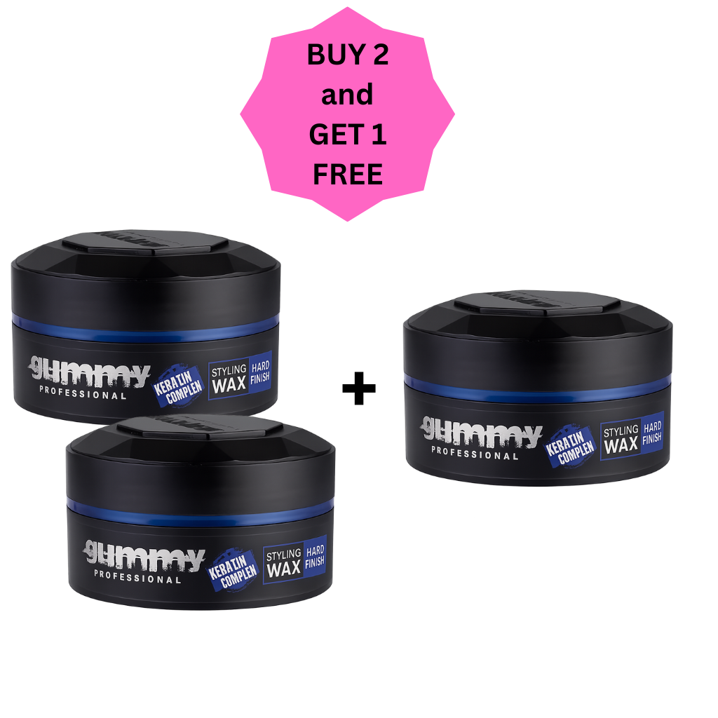 2+1 Free Deal Gummy Professional Keratin Complex Hard Finish Styling Wax 150ml Hair Wax Gummy