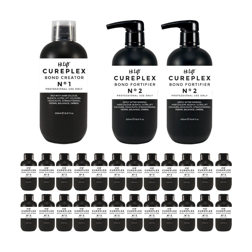 Hi Lift Cureplex Kit 1 500ml (1x #1 500ml, 2x #2 500ml, 24x #3 100ml) Colour Removers - Enhancers Cureplex