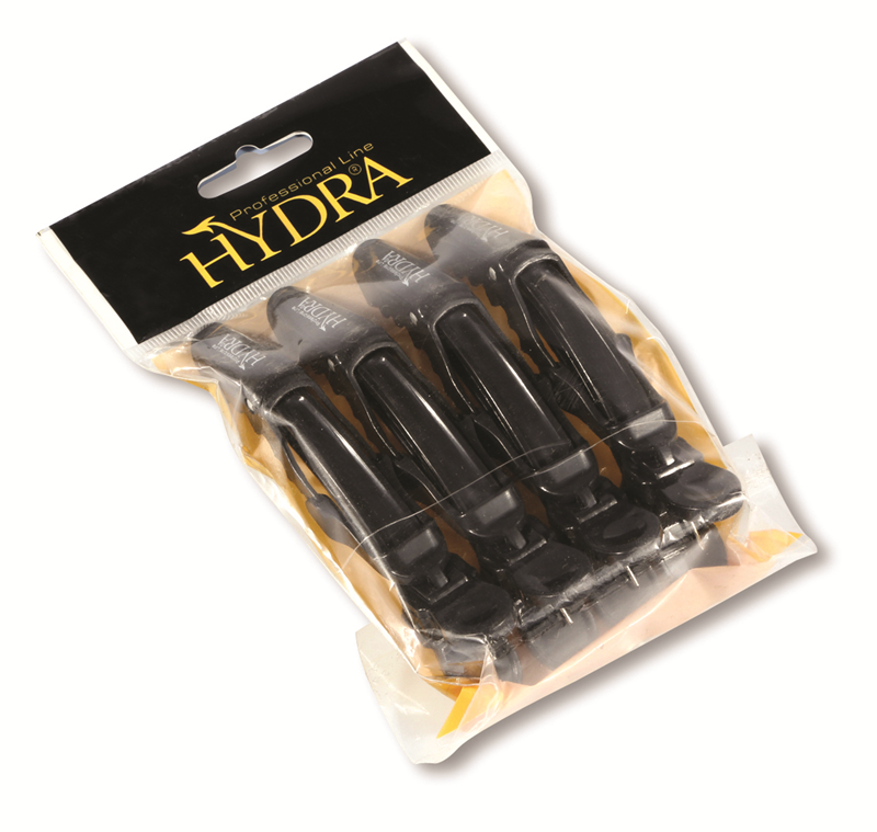 Hydra Tarko Professional Black Crocodile Hair Clips – 4 Pack