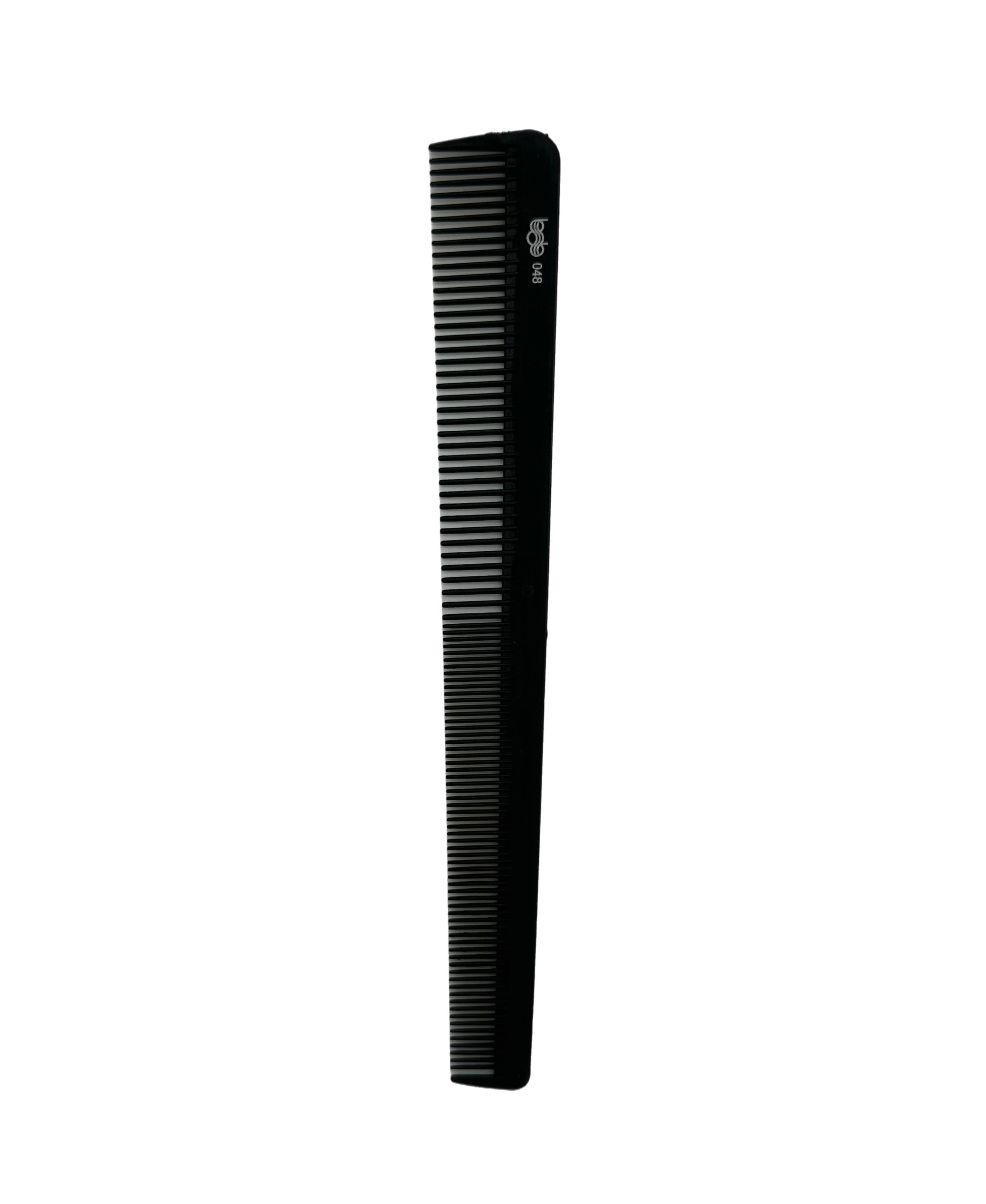 BOB Professional Antistatic Carbon Barber Tapered Hair Comb 048 - Black Comb Bob