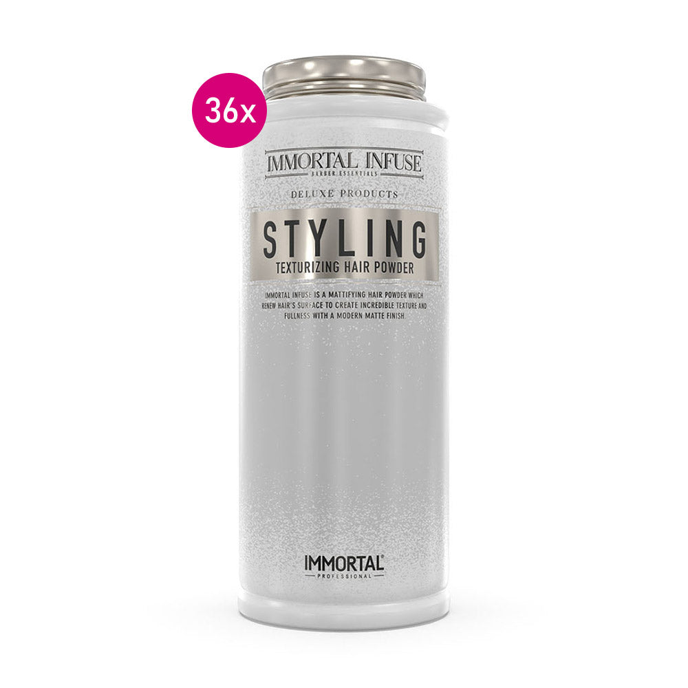 Immortal Infuse Styling Powder 20gr - 36 Piece with Display Stand Hair Styling Powder Immortal