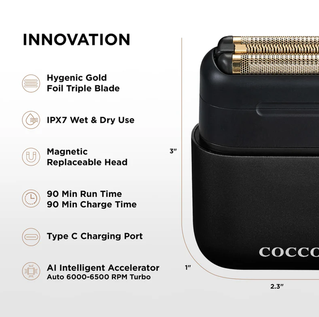 Cocco IMPACTO Micro Wet-Dry Foil Shaver - Black Foil Shaver Cocco