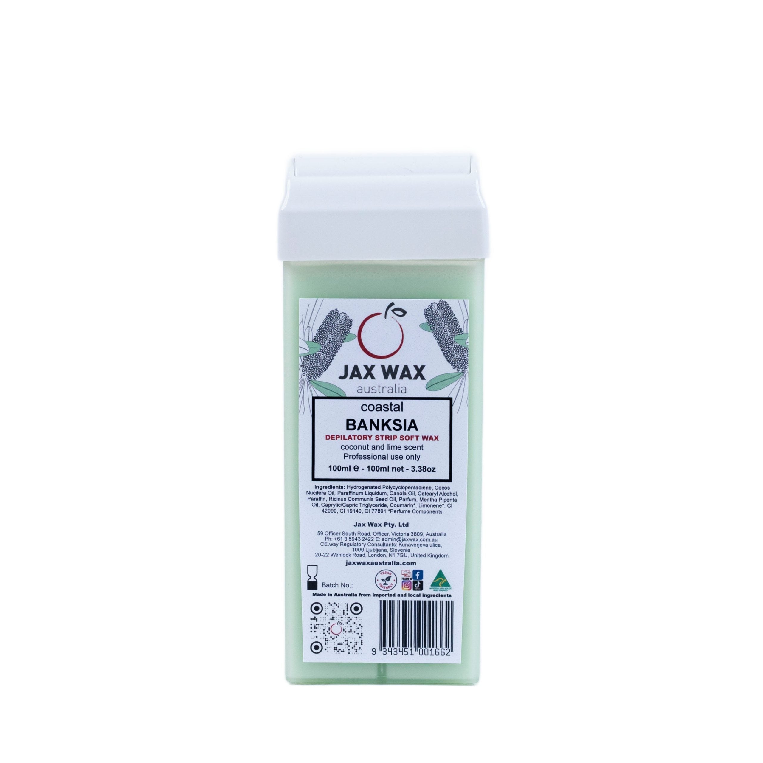 Jax Wax Coastal Banksia Strip Wax Cartridge with Roller 100ml Waxing Jax Wax