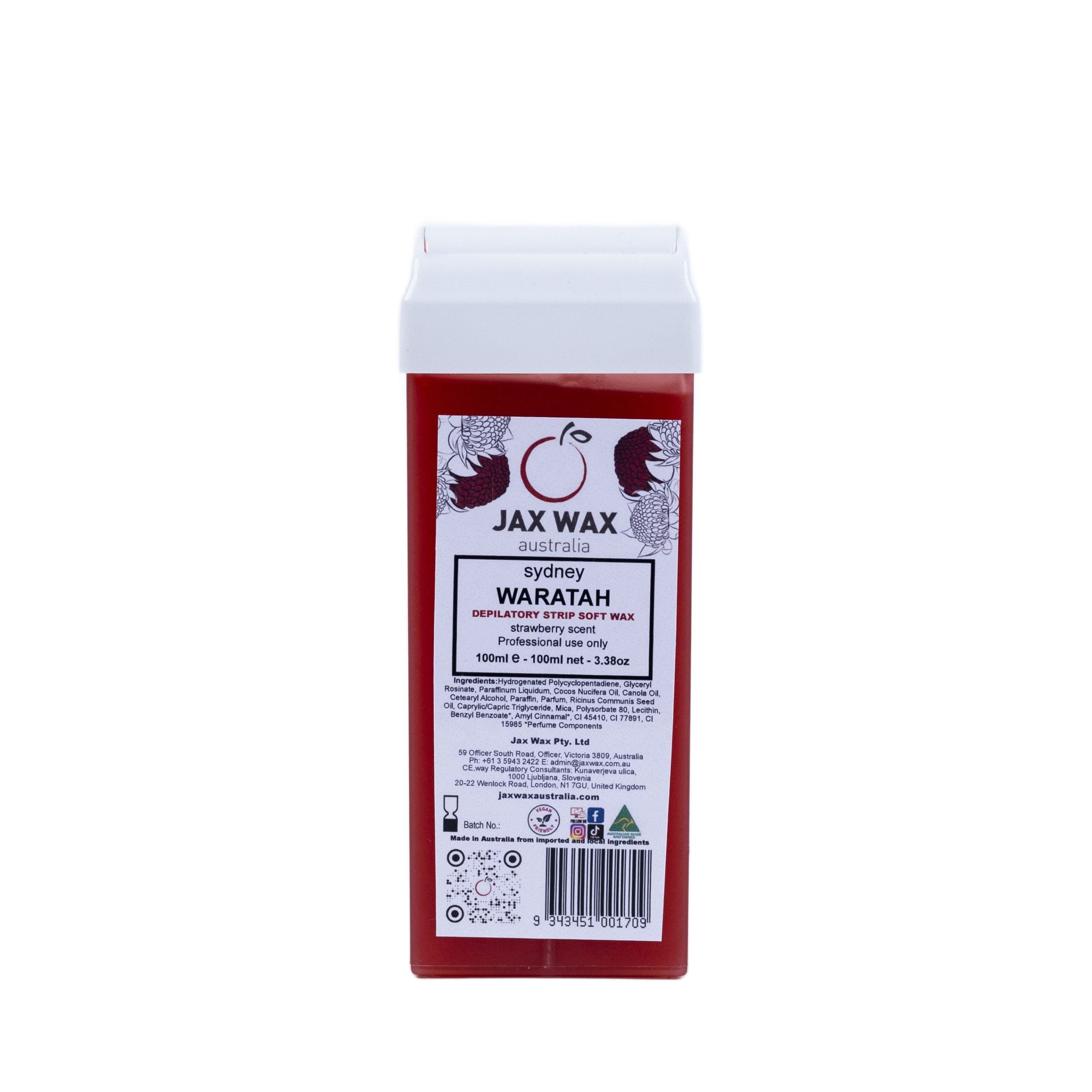 Jax Wax Sydney Waratah Strip Wax Cartridge with Roller 100ml Waxing Jax Wax