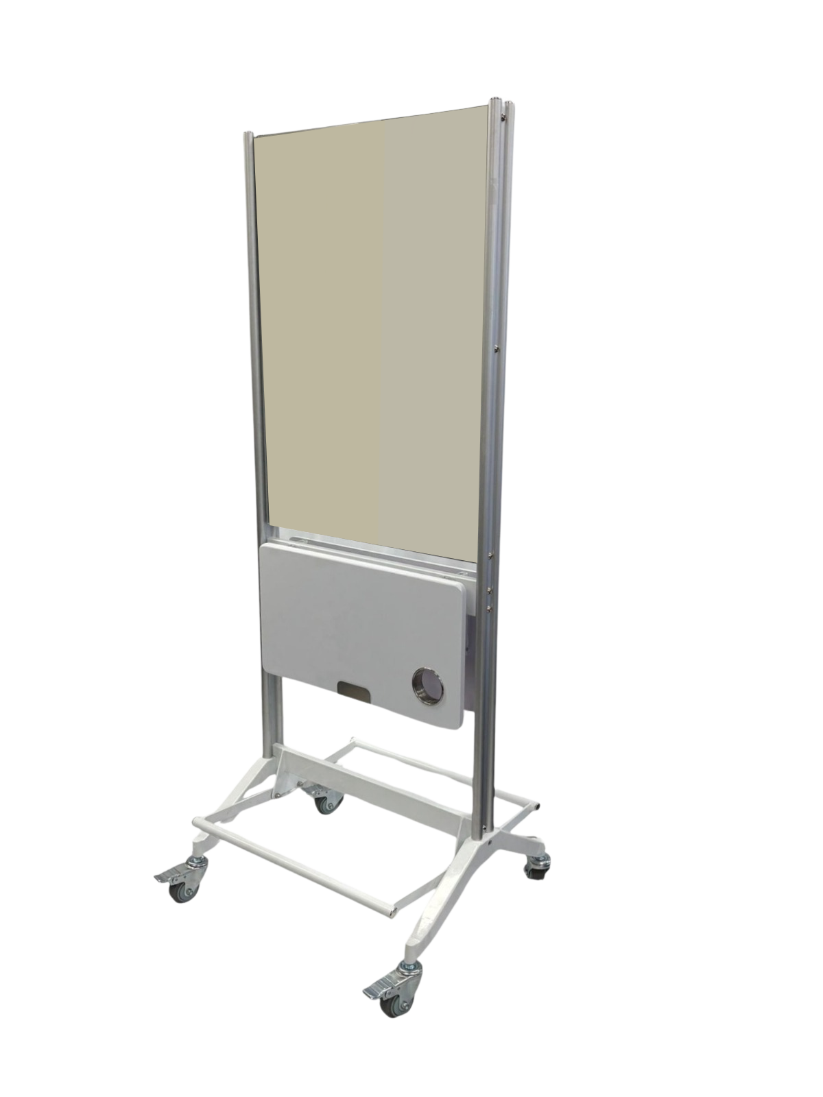 Karma Broome Double Sided Mobile Workstation with Mirror White 060904 Workstations - Mirrors Karma