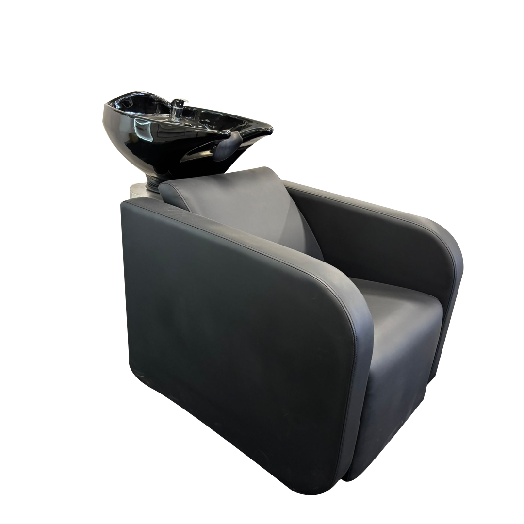 Karma Complete Shampoo Unit Clunes Electric Black with Black Deep Basin & Roller Ball Massage 0315012201ER