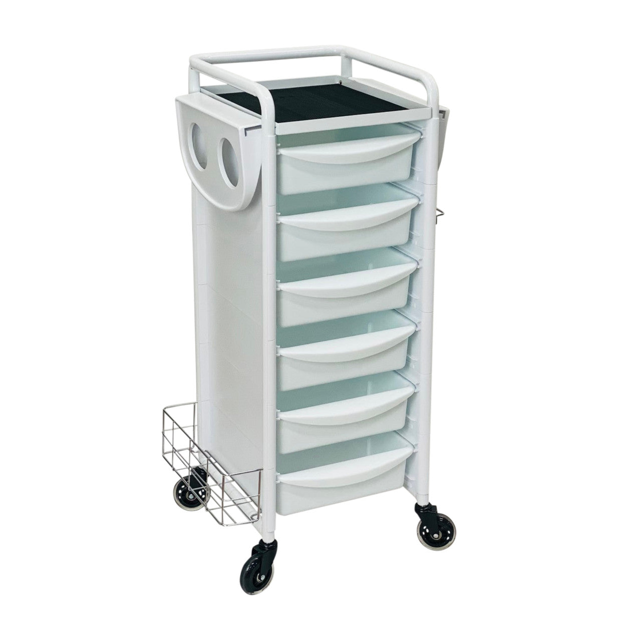 Karma Darwin Full Metal 7 Tier Hair Salon Super Heavy Duty Trolley White 080504 - Fully Assembled