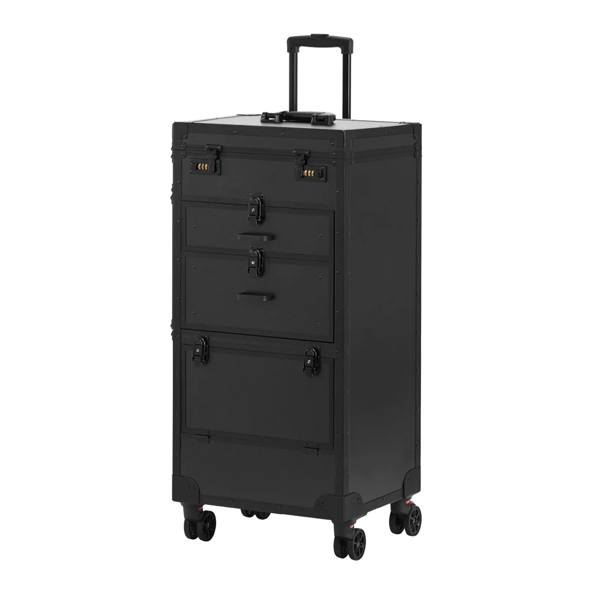 Karma Professional Portable Hard Case Salon Trolley Lockabe with Drawers KHRC01 - Black