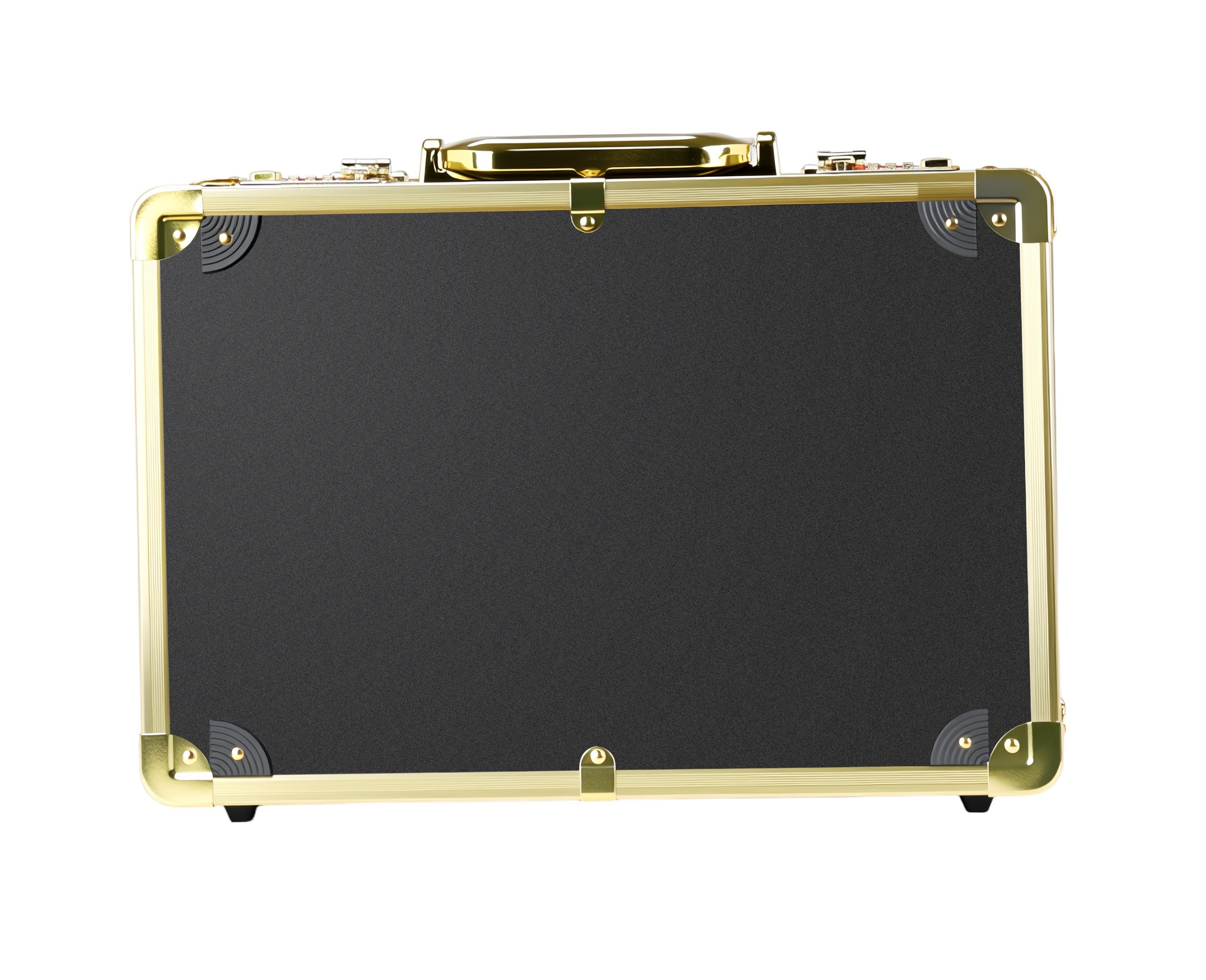 Karma Professional Portable Salon Hard Case Black with Gold Trim KC0103
