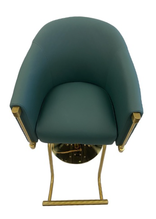 Karma Eden Salon Chair Emerald Green with Gold Base 02182303 Salon Chairs Karma