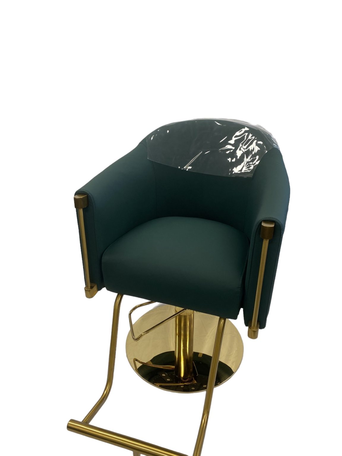 Karma Eden Salon Chair Emerald Green with Gold Base 02182303 Salon Chairs Karma